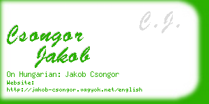 csongor jakob business card